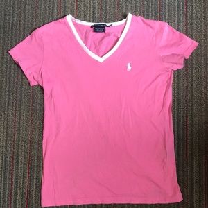 Pink Polo vneck t-shirt!